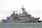 ID 6365 ROKS YANG MANCHOON (DDH 973) a Kwanggaeto-class helicopter destroyer of the Republic of Korea Navy, arriving in Auckland, New Zealand at the start of a three day goodwill visit to the city. She was...